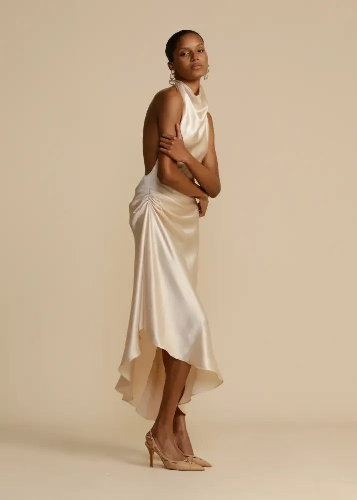 Vestido Midi Cetim Solane Vestido Midi Cetim Solane