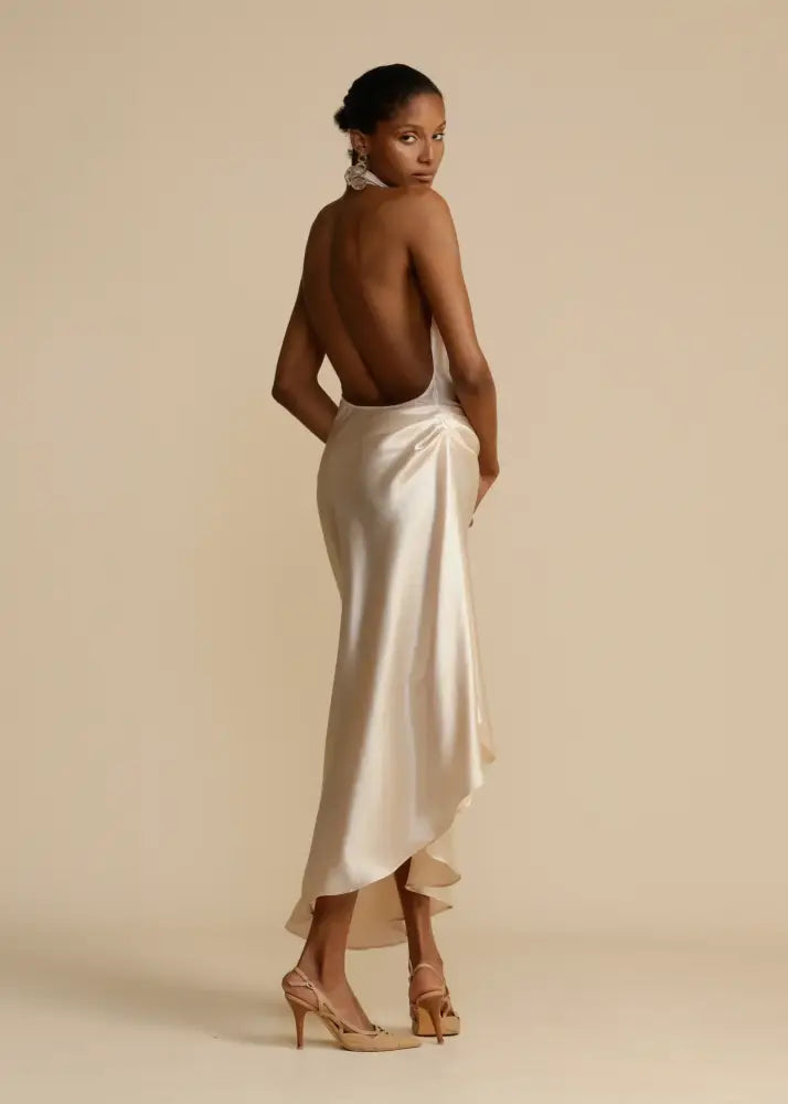 Vestido Midi Cetim Solane Vestido Midi Cetim Solane