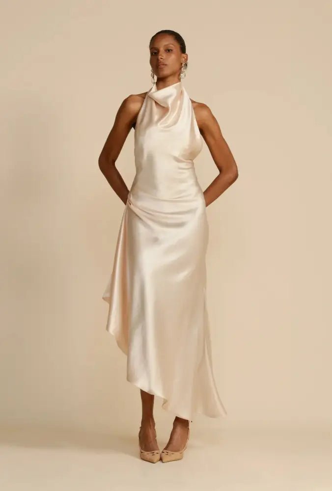 Vestido Midi Cetim Solane Vestido Midi Cetim Solane