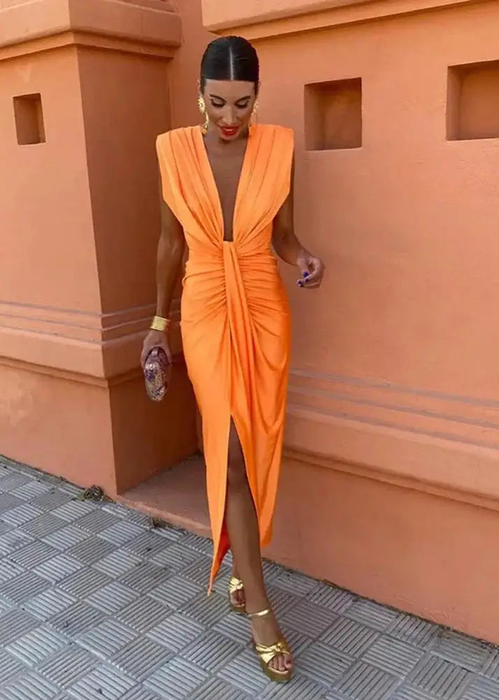 Vestido Midi Euphoria Laranja / P