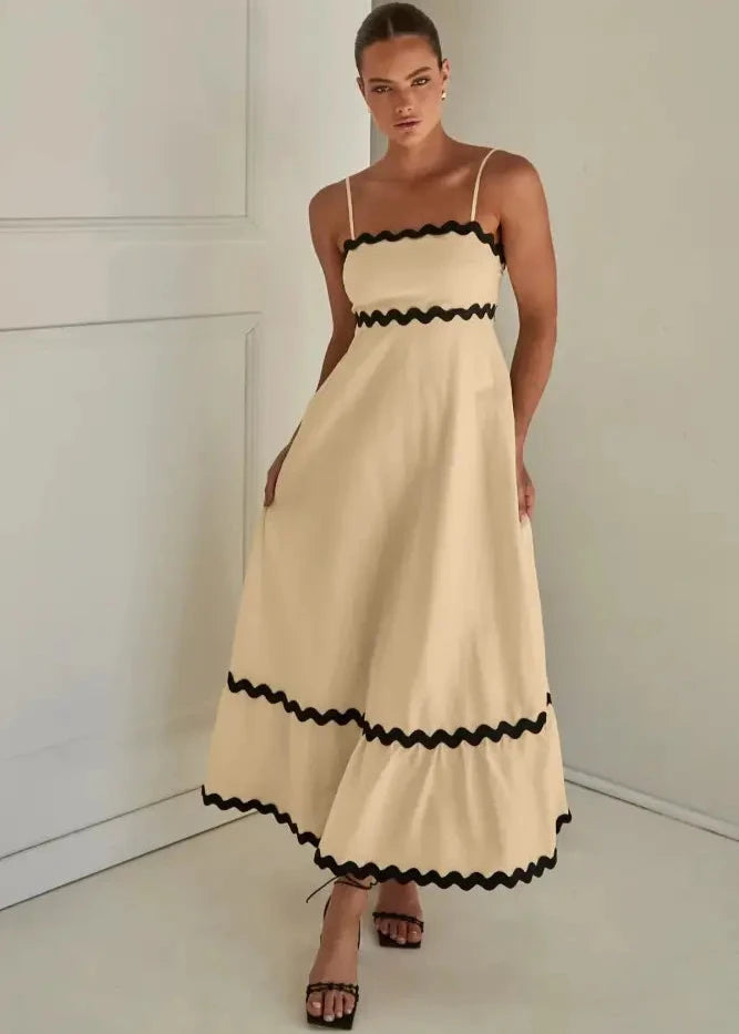 Vestido Midi Flora Bege / Pp