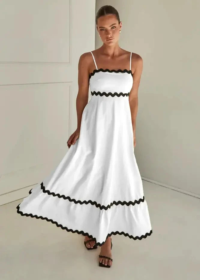 Vestido Midi Flora Bege