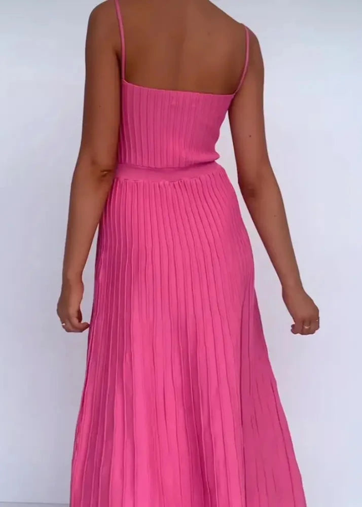 Vestido Midi Plissado Estela