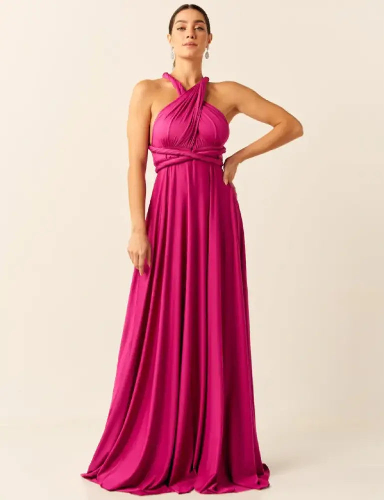 Vestido Multiformas Longo Vérsati Fúcsia / P 36/38 Vestido Multiformas Longo Vérsati