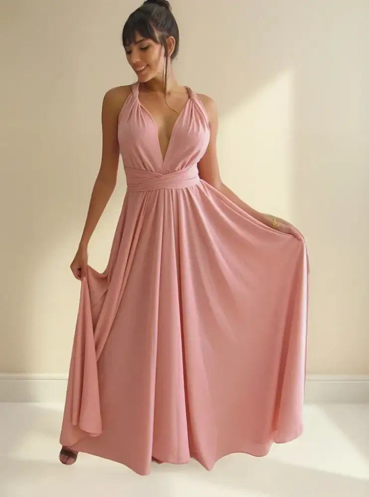 Vestido Multiformas Longo Vérsati Rosê / P 36/38 Vestido Multiformas Longo Vérsati