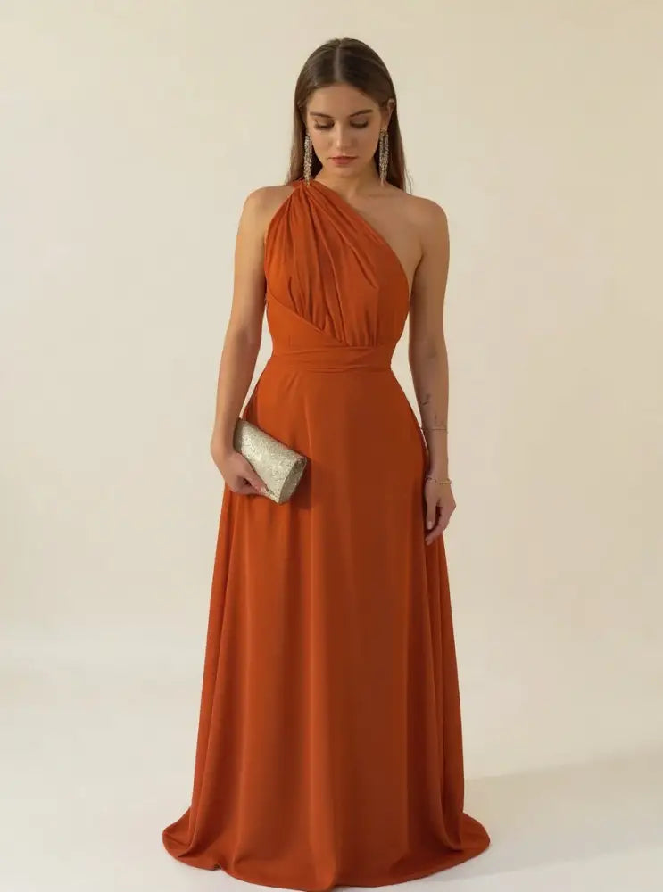 Vestido Multiformas Longo Vérsati Terracota / P 36/38 Vestido Multiformas Longo Vérsati