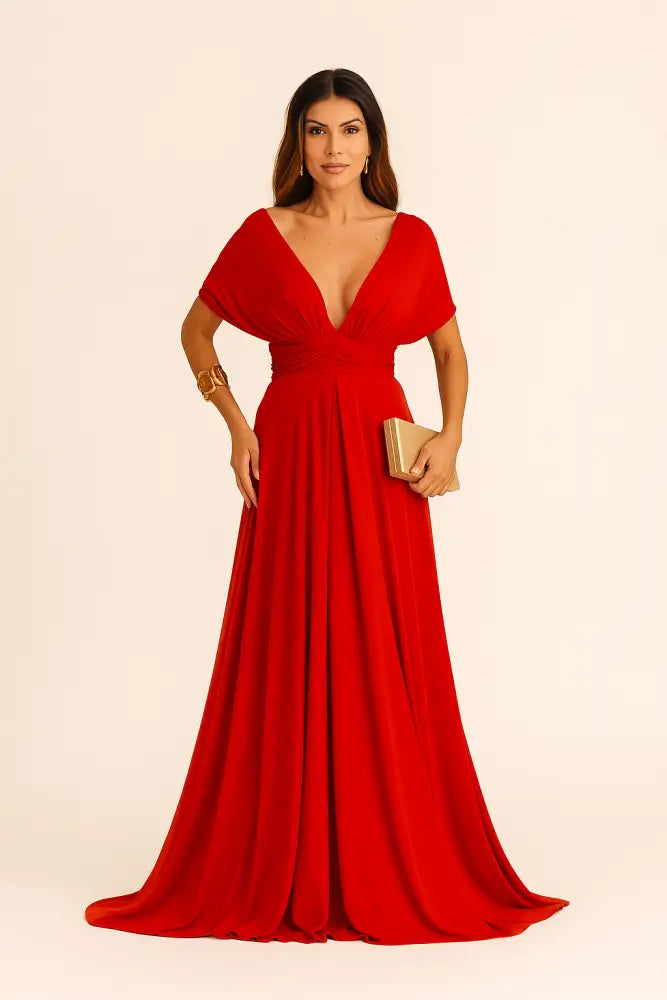 Vestido Multiformas Longo Vérsati Vermelho / P 36/38 Vestido Multiformas Longo Vérsati