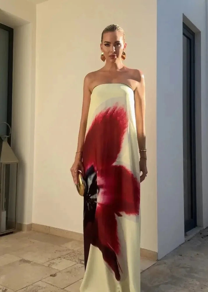 Vestido Reveillon Cetim Tomara Que Caia