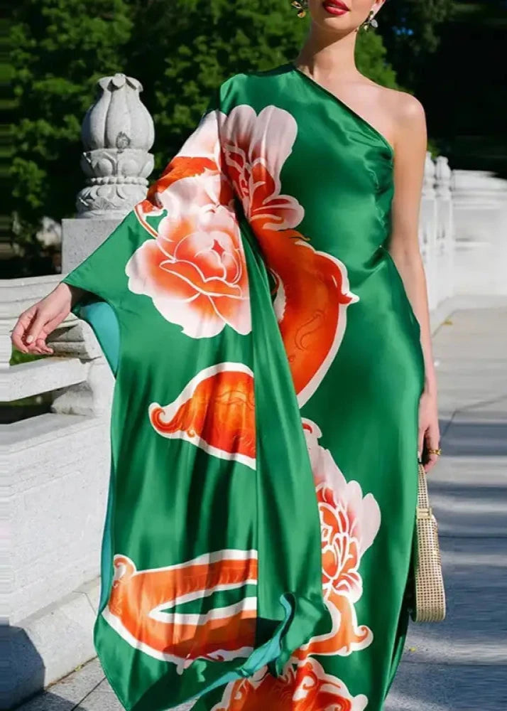 Vestido Verde Longo Cetim