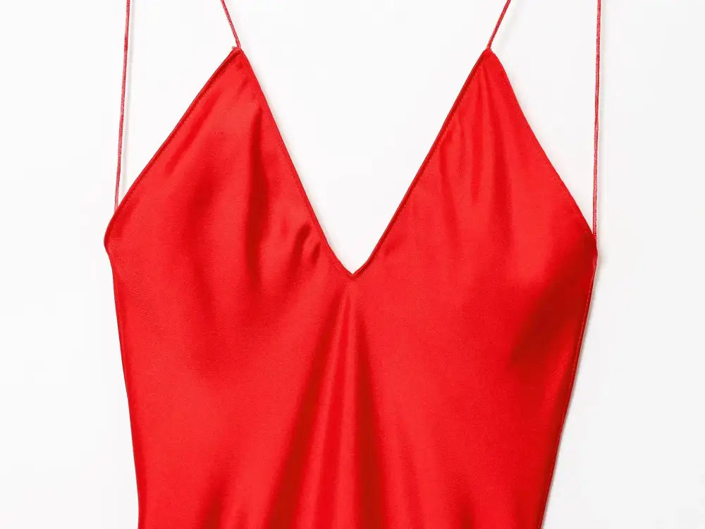 Vestido Vermelho Natal Jaspe Vestido Longo Cetim Vermelho Jaspe