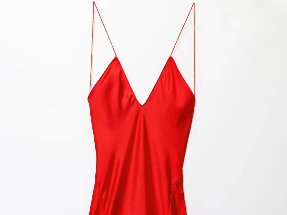 Vestido Vermelho Natal Jaspe Vestido Longo Cetim Vermelho Jaspe