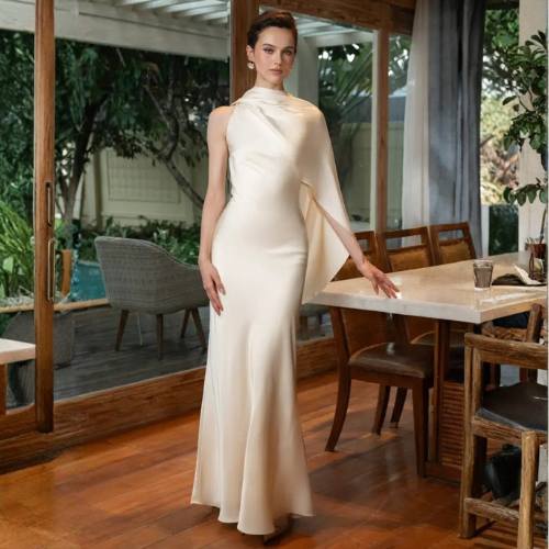 Vestido Longo Cetim Murano